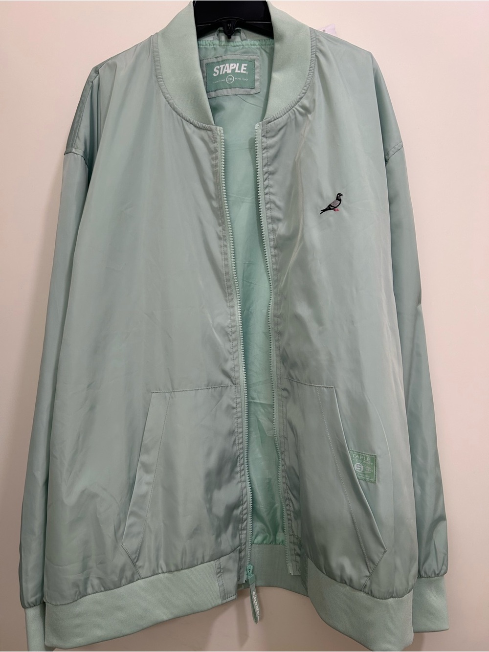 Staple Pigeon Men's Bomber Jacket Mint Green Size 2XL streetwear